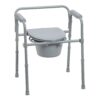 3-in-1 Commode Chair McKesson Fixed Arms Steel Frame Back Bar 13-1/2 Inch Seat Width 350 lbs. Weight Capacity - Image 5