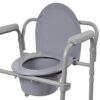 3-in-1 Commode Chair McKesson Fixed Arms Steel Frame Back Bar 13-1/2 Inch Seat Width 350 lbs. Weight Capacity - Image 4