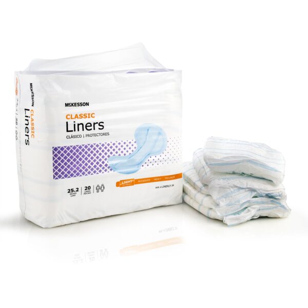 Incontinence Liner McKesson Classic 25-1/5 Inch Length Light Absorbency Polymer Core One Size Fits Most - Image 3