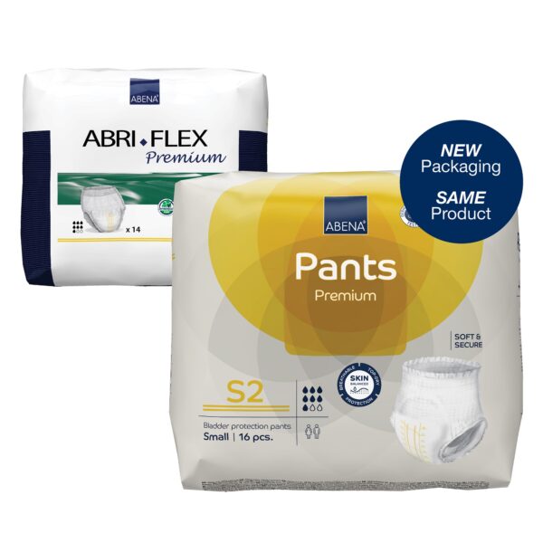 Unisex Adult Absorbent Underwear Abena® Premium Pants S2 Pull On with Tear Away Seams Small Disposable Heavy Absorbency - Image 3