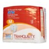 Unisex Adult Incontinence Brief Tranquility® ATN Medium Disposable Heavy Absorbency BRIEF, ALL-THRU-NITE ADLT MED (12/BG)