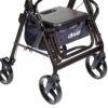 4 Wheel Rollator / Transport Chair drive™ Duet Burgundy Adjustable Height / Transport / Folding Aluminum Frame - Image 11