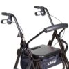 4 Wheel Rollator / Transport Chair drive™ Duet Burgundy Adjustable Height / Transport / Folding Aluminum Frame - Image 12