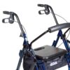 4 Wheel Rollator / Transport Chair drive™ Duet Burgundy Adjustable Height / Transport / Folding Aluminum Frame - Image 3