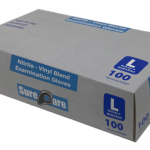 SureCare Blue Nitrile/Vinyl Blend Exam Gloves — Case of 1,000